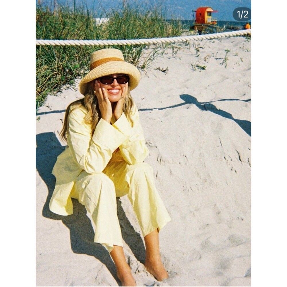 Parke Resort Yellow Double Waisted Boxer Pants